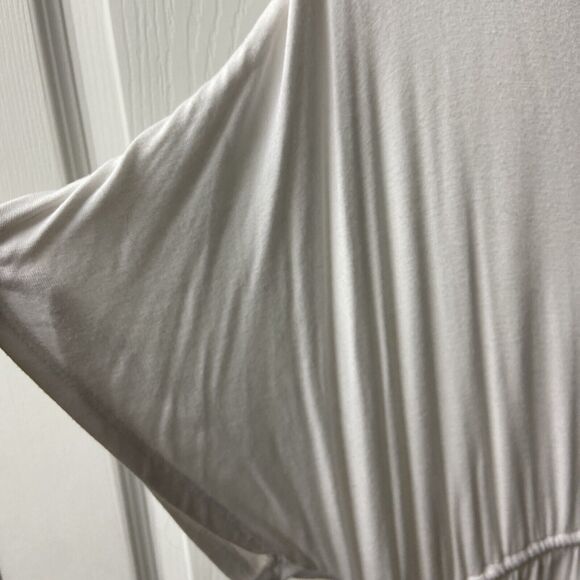 Merona Beach Coverup Womens Size Medium White Rayon Short Sleeved Knee Length - Picture 6 of 7